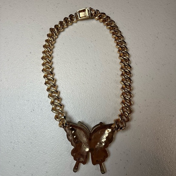 Big butterfly choker pendant, diamond encrusted, 
Cuban link chain hip hop - Picture 9 of 13